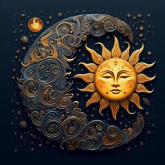 Sun and Moon Art
