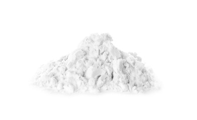 Heap of natural starch isolated on white