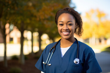 Empowered and Compassionate: A Captivating Portrait of a Female Registered Nurse