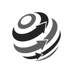 globe abstract logo template Isolated. Brand Identity. Icon Abstract Vector graphic