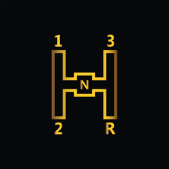 gold color gear transmissions icon, vector, template, logo, trendy, collection, flat, design