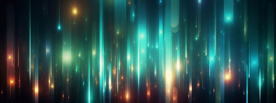 Dynamic RGB Color Waves and Vertical Lights in Abstract Harmony Generative AI