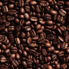 Naklejka premium Coffee beans seamless pattern texture background