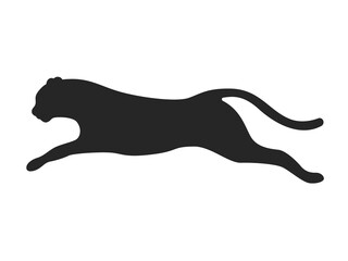 チーターのシルエットのイラスト