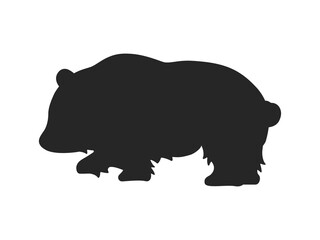 パンダのシルエットのイラスト