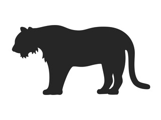 虎のシルエットのイラスト