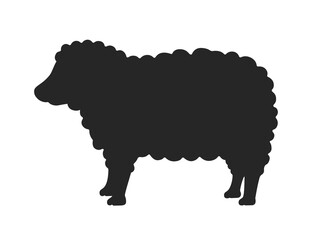 羊のシルエットのイラスト