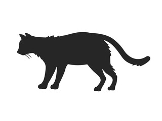 猫のシルエットのイラスト