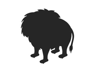 マントヒヒのシルエットのイラスト