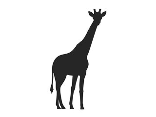 キリンのシルエットのイラスト