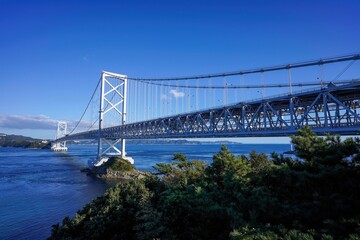 徳島側から見た大鳴門橋の情景