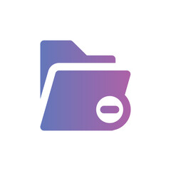 archive flat gradient icon