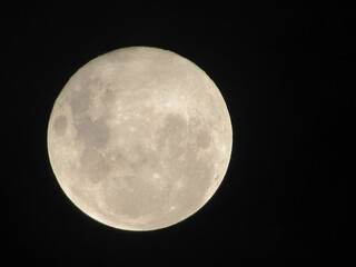A beautiful full moon on a dark night