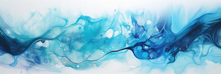 Cyan Watercolor Background ideal for Creative Wallpaper