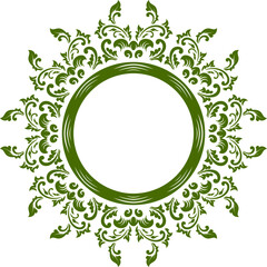 Vintage Ornament Frame For Wedding Illustration