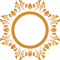 Vintage Ornament Frame For Wedding Illustration