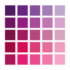Purple color palette. Vector illustration. EPS 10.