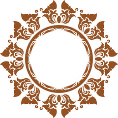 Vintage Ornament Frame For Wedding Illustration