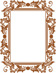 Vintage Ornament Frame For Wedding Illustration