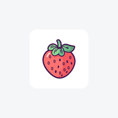 Juicy Strawberry Bold color Icon