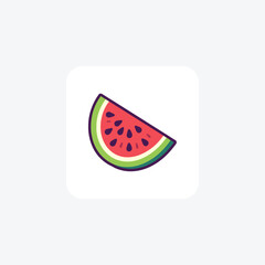 Reveling in the Delight of Watermelon Bold color Icon