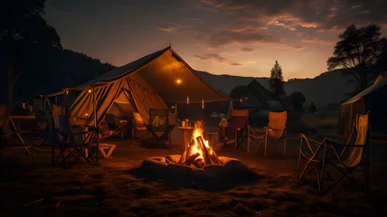 Zelfklevend Fotobehang camping in the night © Trevor