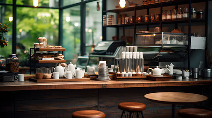 Fototapeta premium shop in the morning
