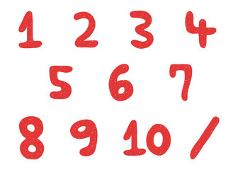 白いノイズが入った手書きの数字、ベクター