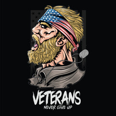 Veterans Day Mascot illustration