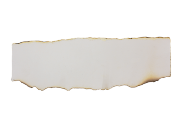 old paper fire isolated on white background, clipping path