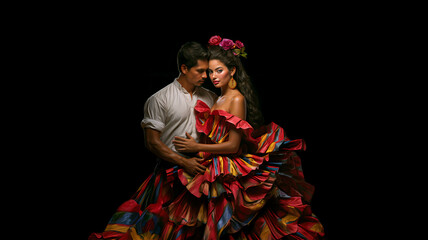FOLKLORE TRADITIONAL LATIN COUPLE
