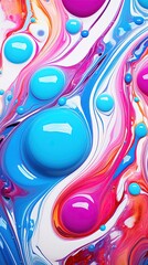 Colorful Swirls of Colorful Paint. Creative and Ideal for a Wallpaper.