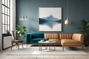 modern living room with sofa