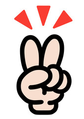 ピース　アイコン　記号　サイン タッチ　ワンポイント