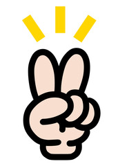 ピース　アイコン　記号　サイン タッチ　ワンポイント