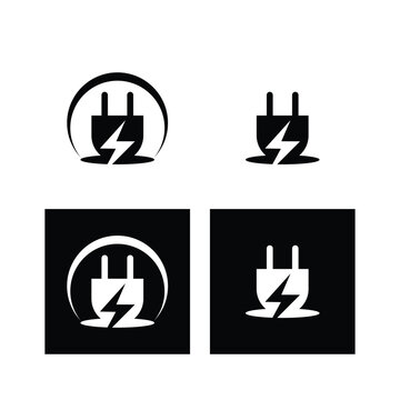 electricity design icon, vector power jack, design for electric shop, electricity symbol, power jack symbol