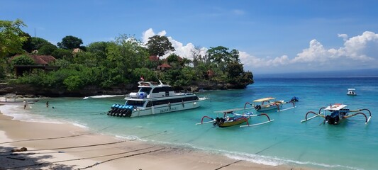 Fototapeta na wymiar Boats in Bali 