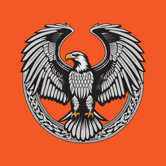 Bald Eagle Mascot vector logo