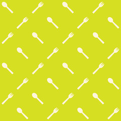 Spoon And Fork Vector Seamless Pattern