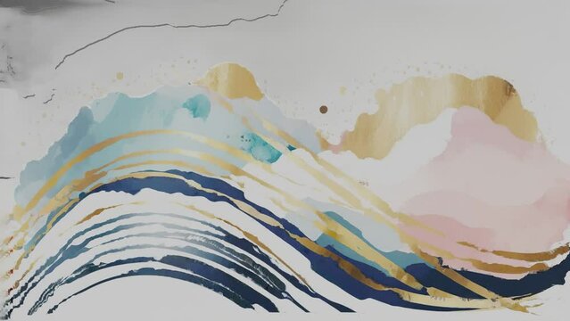 Up to 4K resolution, Simple and shimmering abstract background, Generative AI and blender