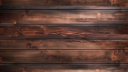 Naklejka premium Dark Wood texture horizontal. Copy space