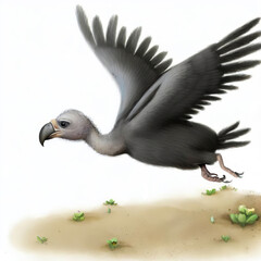 Digital illustration of a young Vulture