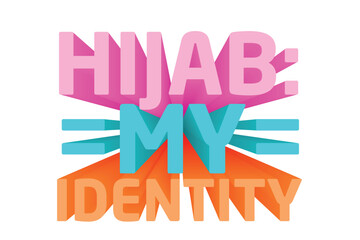 3D Text Design About International Hijab Day Quotes