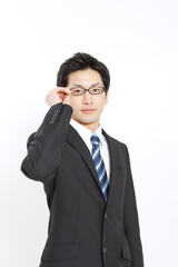 眼鏡をかけたビジネスマンのポートレート