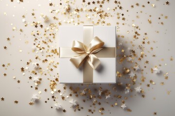 Obraz na płótnie Canvas Gift box. Merry christmas and happy new year concept.