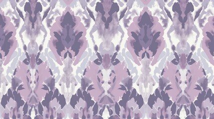 ikat fabric purple and white seamless pattern background,