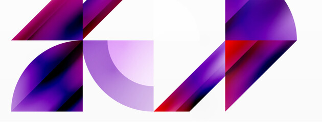 Minimalist marvel - squares and circles unite in harmonious geometry. Muted tones weave serene backdrop where structured tiles form dance of timeless elegance, epitomizing modern simplicity