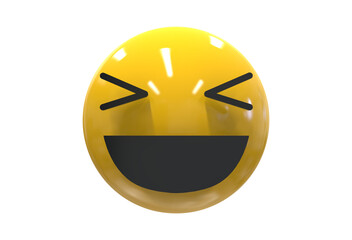 3d render emoticon reaction face 
