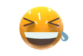 3d render emoticon reaction face 
