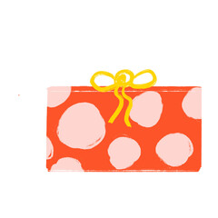 The gift box drawing brush style png image